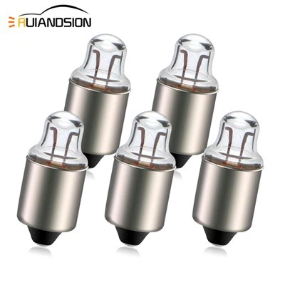 Ruiandsion B9 Led-zaklamplamp Vervanging Miniatuurzaklamplampen 1,2 V Warm wit
